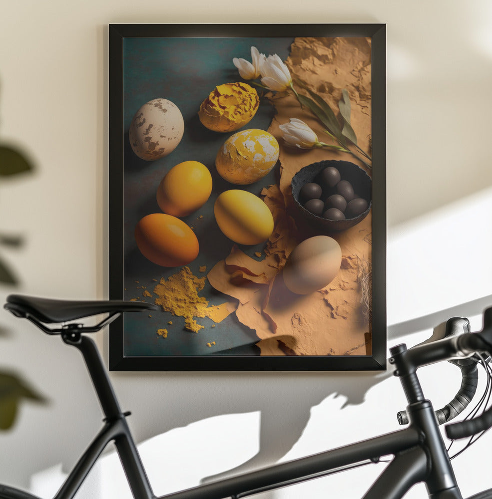 Colored Eggs - Poster / Art Print - interiör