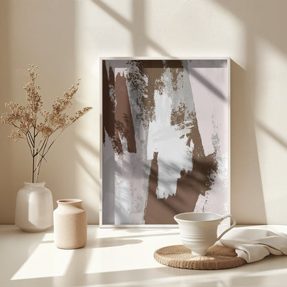 Abstract Brown Paint - Poster / Art Print - interiör