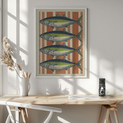 Four Fishes - Poster / Art Print - interiör