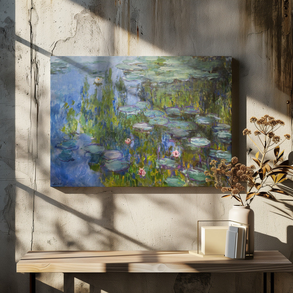 Claude Monet's Water Lilies (1915) - Poster / Art Print - interiör