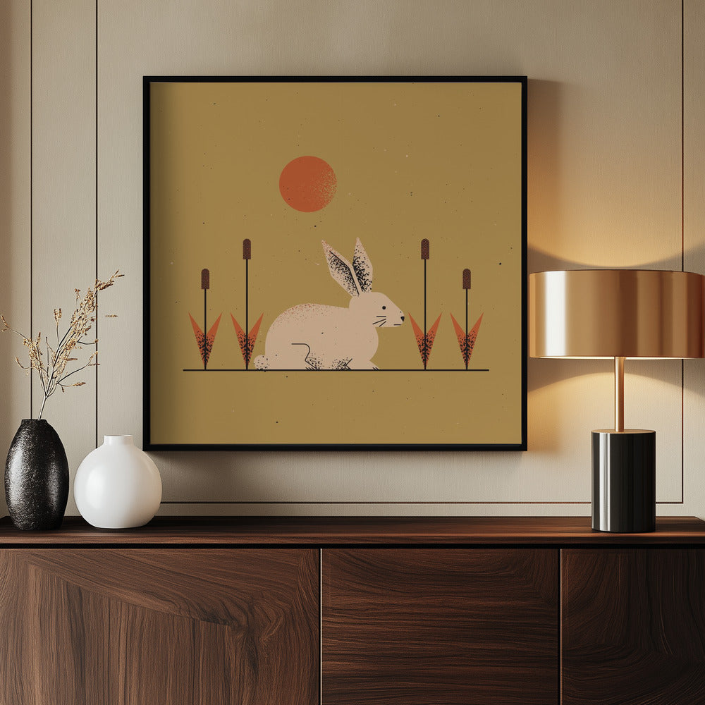 White Rabbit - Poster / Art Print - interiör