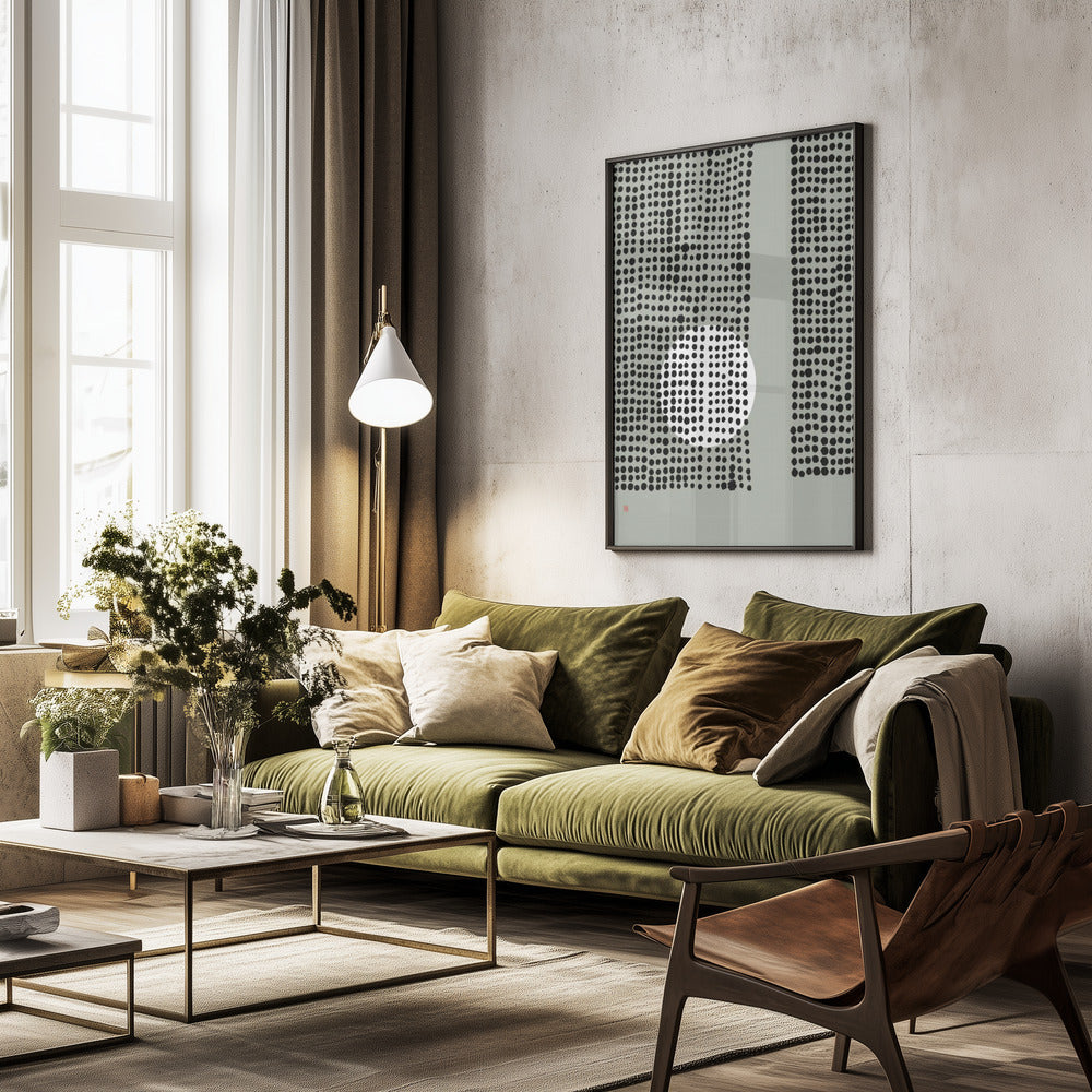 Hidden Moon N°4 | Behind the Curtains - Poster / Art Print - interiör