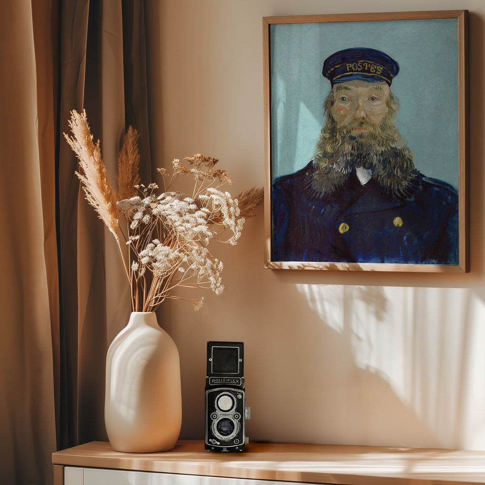 Vincent Van Gogh's Portrait of Postman Roulin (1888) - Poster / Art Print - interiör
