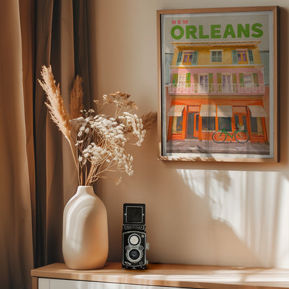 New Orleans Louisiana Vintage Travel Poster - Poster / Art Print - interiör