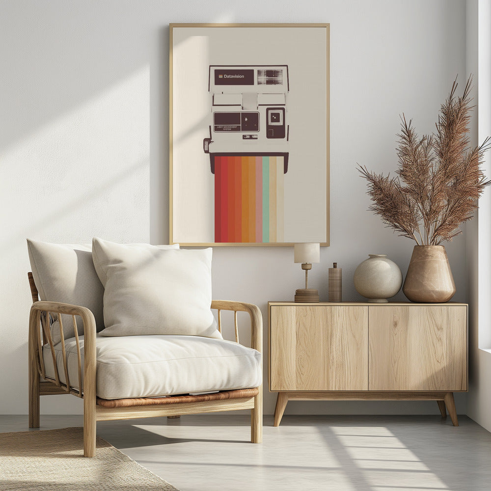 Instant Camera Rainbow - Poster / Art Print - interiör