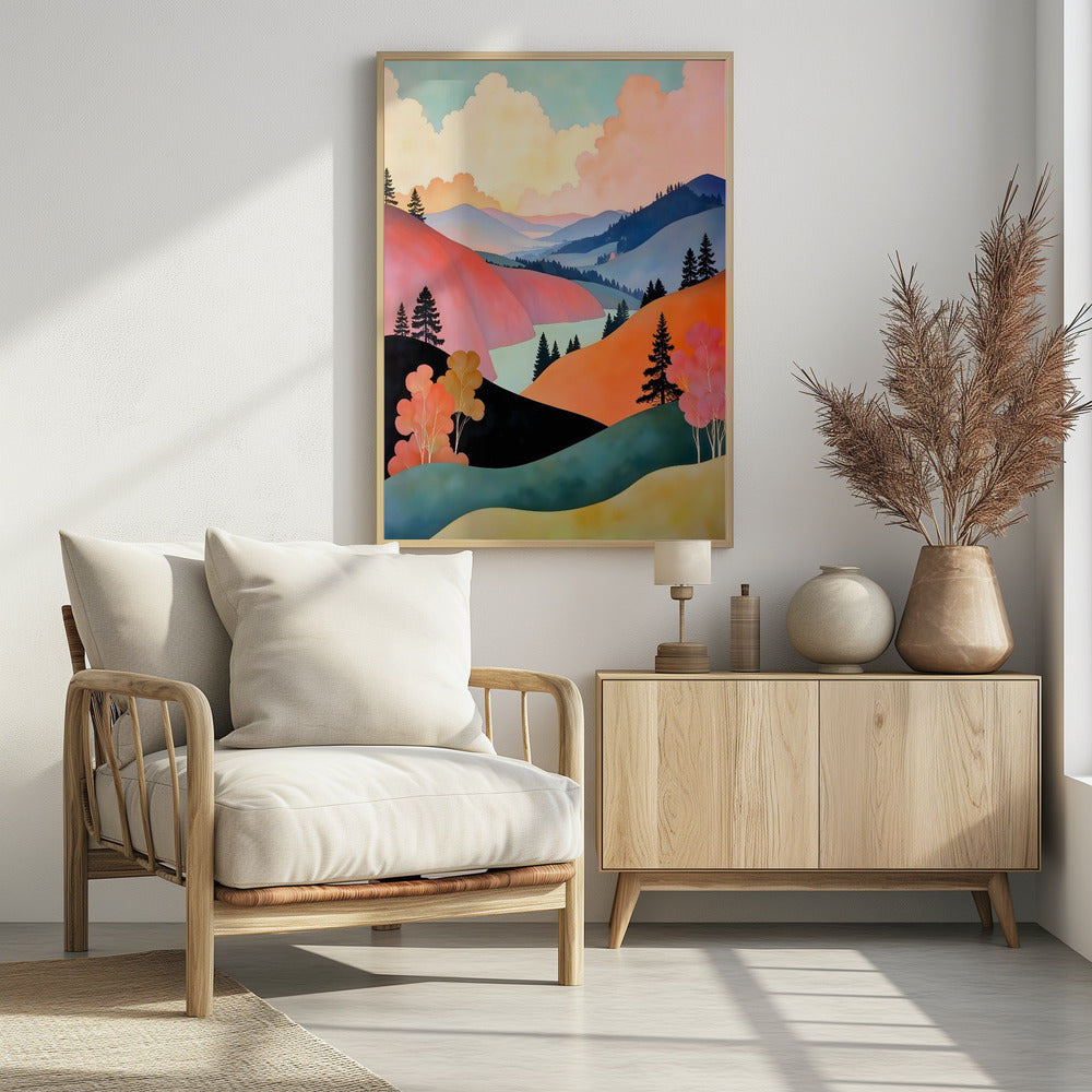 Romance of the Hills Art Print - Poster / Art Print - interiör