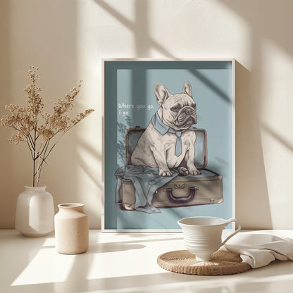 Frenchie Wants To Travel - Poster / Art Print - interiör