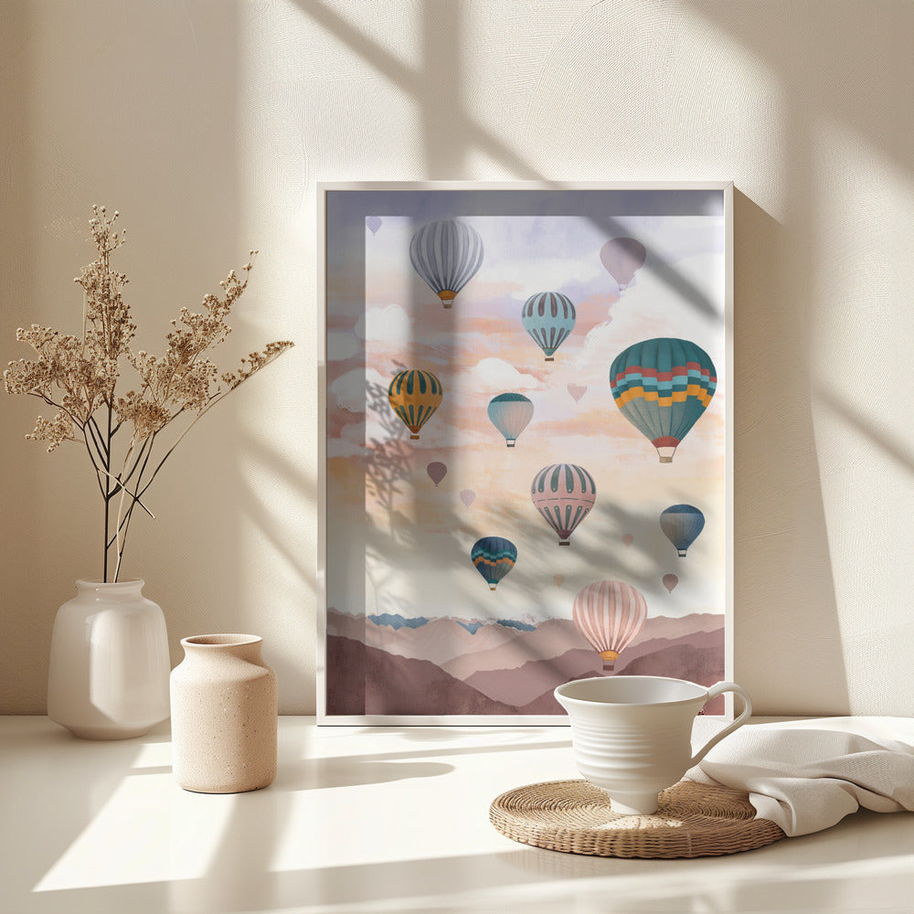 Airballoon Sky - Poster / Art Print - interiör