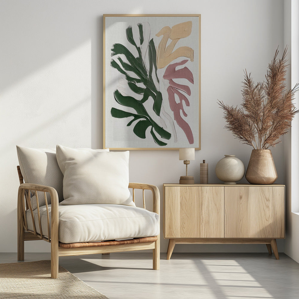Painterly Florals II - Poster / Art Print - interiör