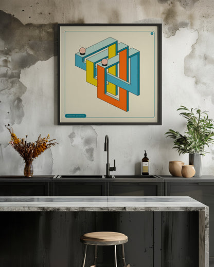 Impossible Geometrics 25 - Poster / Art Print - interiör