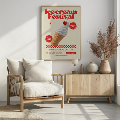 Ice Cream Festival - Poster / Art Print - interiör