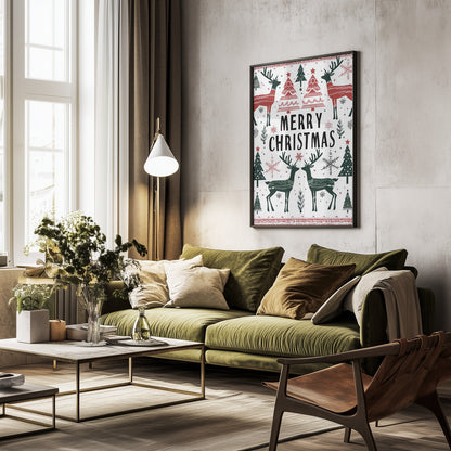 Merry Christmas No 2 - Poster / Art Print - interiör