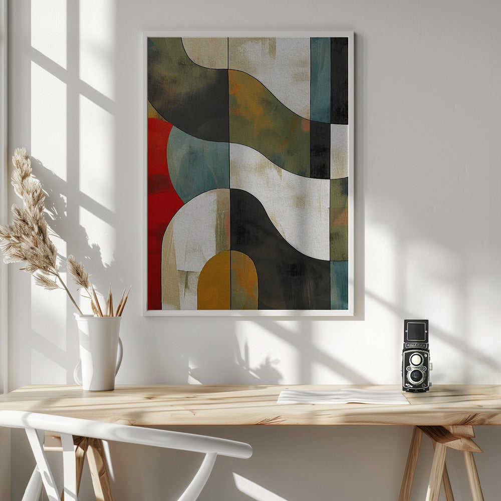 Abstract Fields No 1 - Poster / Art Print - interiör