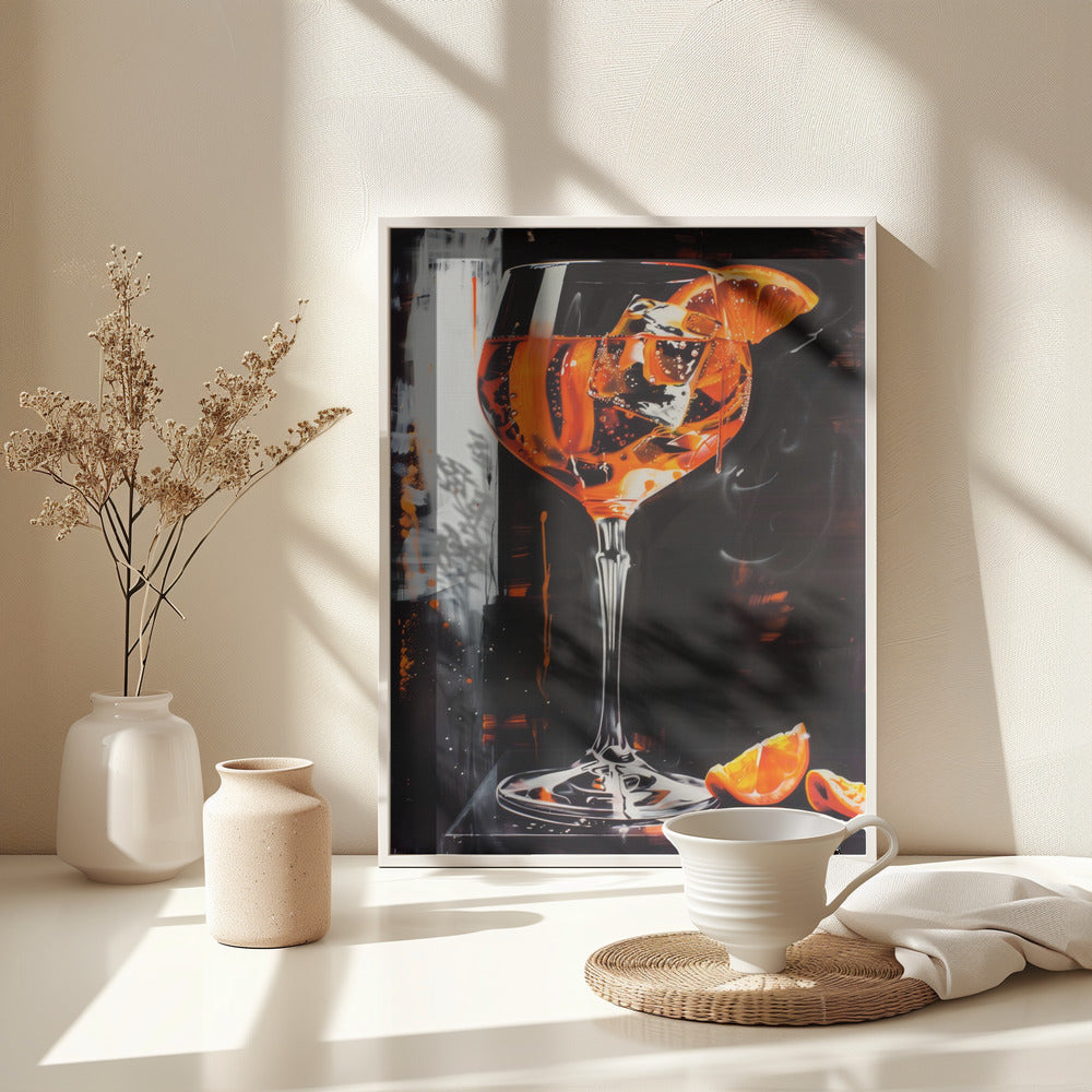 Aperol Spritz Dark Edition - Poster / Art Print - interiör
