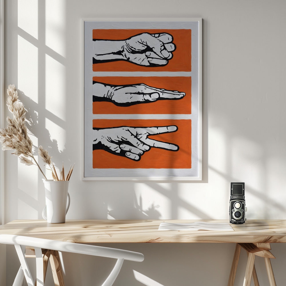 Rock, Paper,Scissors - Poster / Art Print - interiör