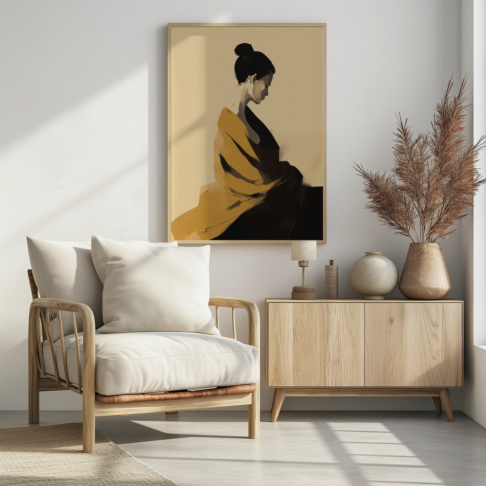 Femme En Jaune - Poster / Art Print - interiör