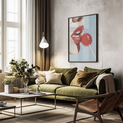 Red Lollipop - Poster / Art Print - interiör