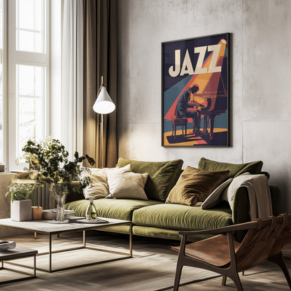Jazz Pianist - Poster / Art Print - interiör