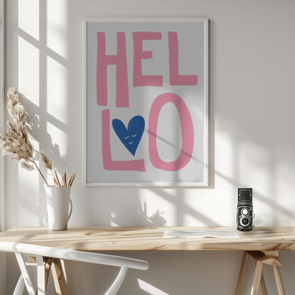 Hello - Poster / Art Print - interiör