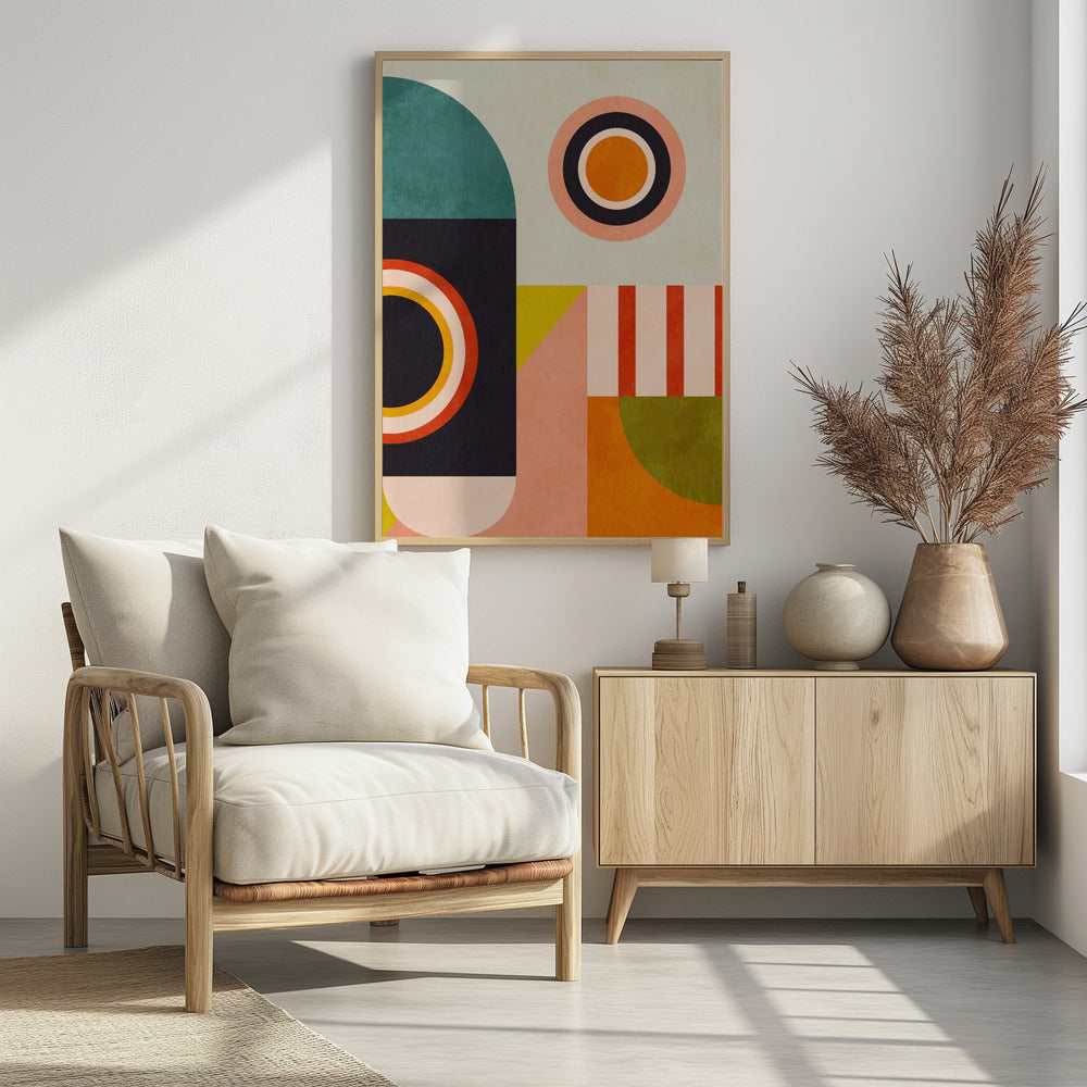 Playing Around Shapes 2 - Poster / Art Print - interiör