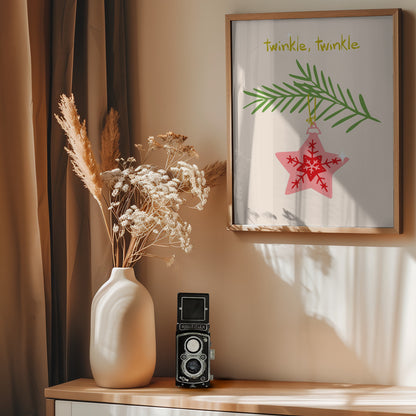Cheerful twinkle Christmas star - Poster / Art Print - interiör