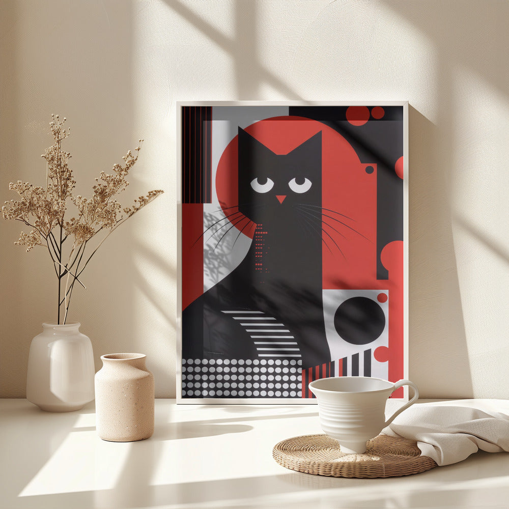 The Abstract Cat - Poster / Art Print - interiör