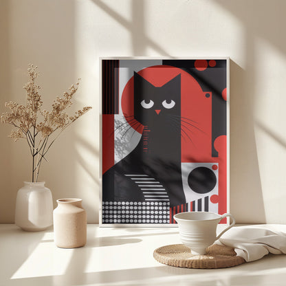 The Abstract Cat - Poster / Art Print - interiör