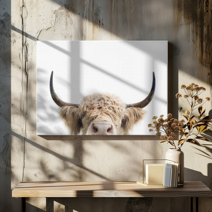 Peeking Cow - Poster / Art Print - interiör