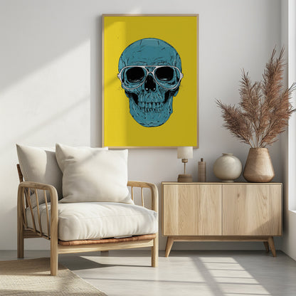 Blue Skull - Poster / Art Print - interiör
