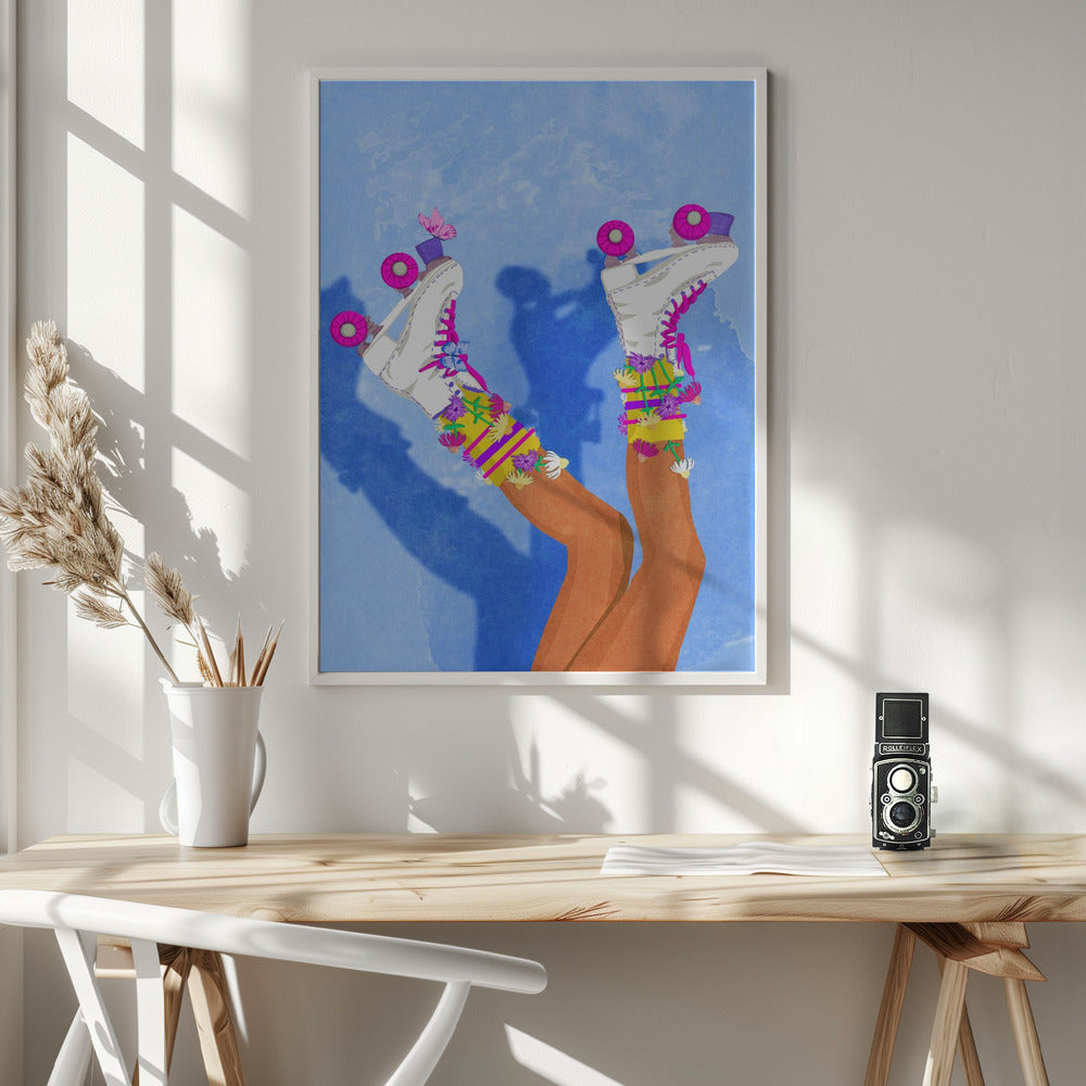 Skate like a Girl - Poster / Art Print - interiör