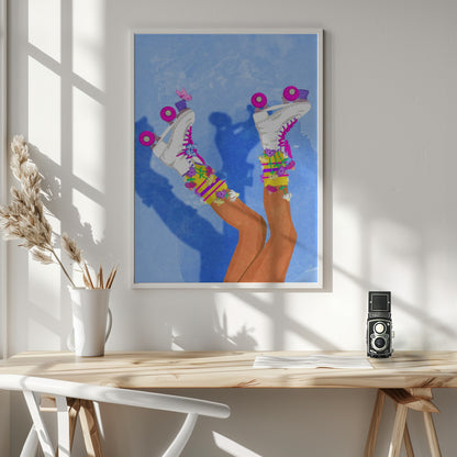 Skate like a Girl - Poster / Art Print - interiör