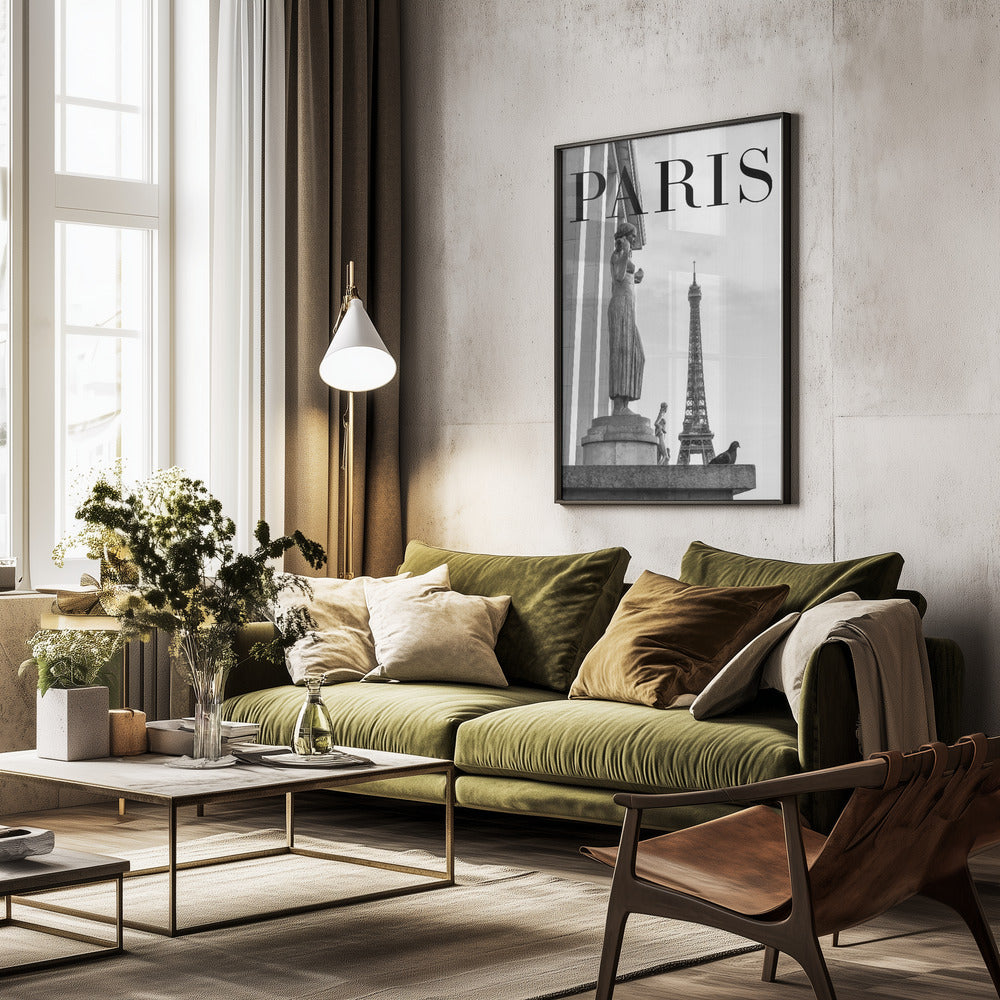 Paris Text 5 - Poster / Art Print - interiör