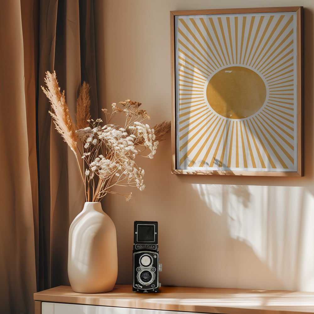 Boho Sun - Poster / Art Print - interiör