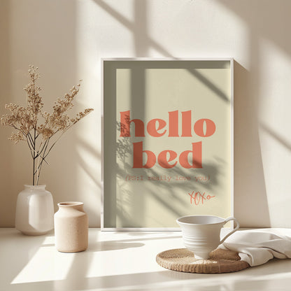 Hello Bed - Poster / Art Print - interiör
