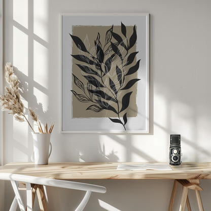Black Seaweed - Poster / Art Print - interiör
