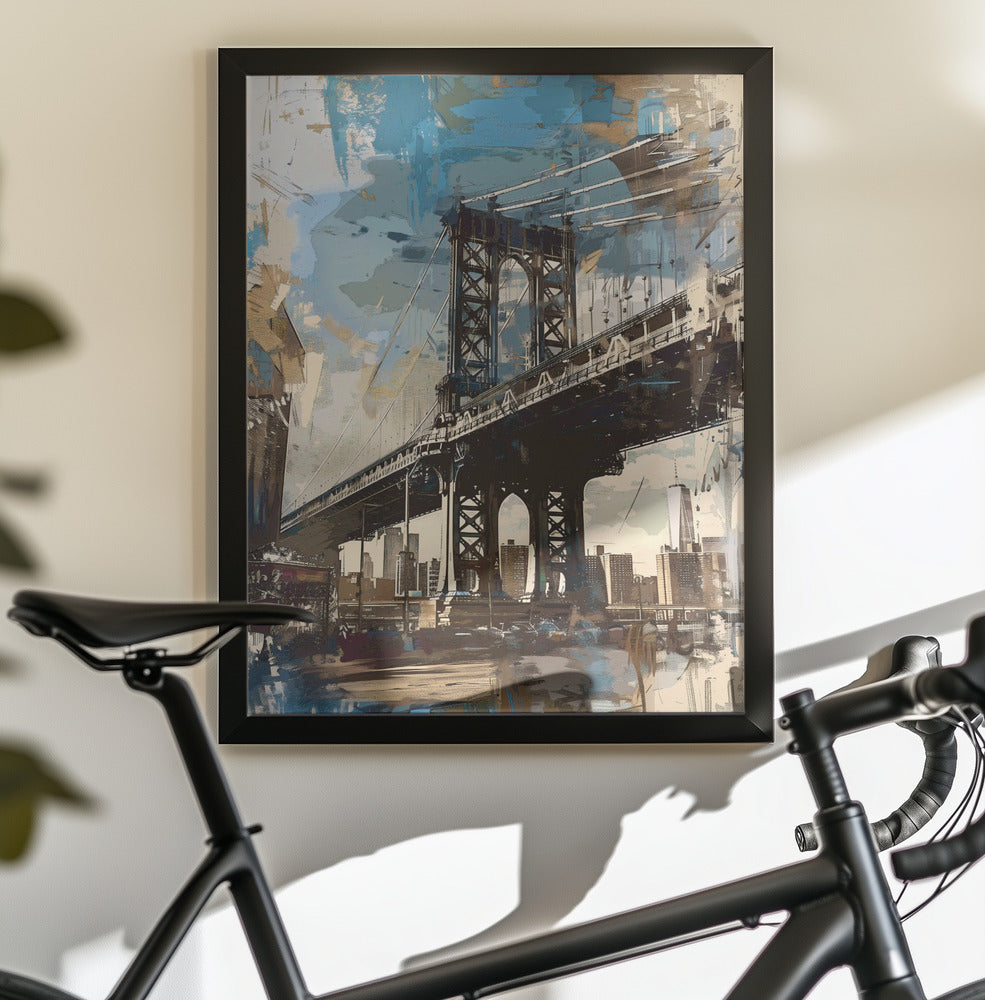 Manhattan Bridge - New York - Poster / Art Print - interiör