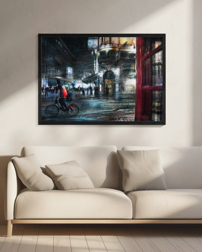 BOY ON A BICYCLE - Poster / Art Print - interiör