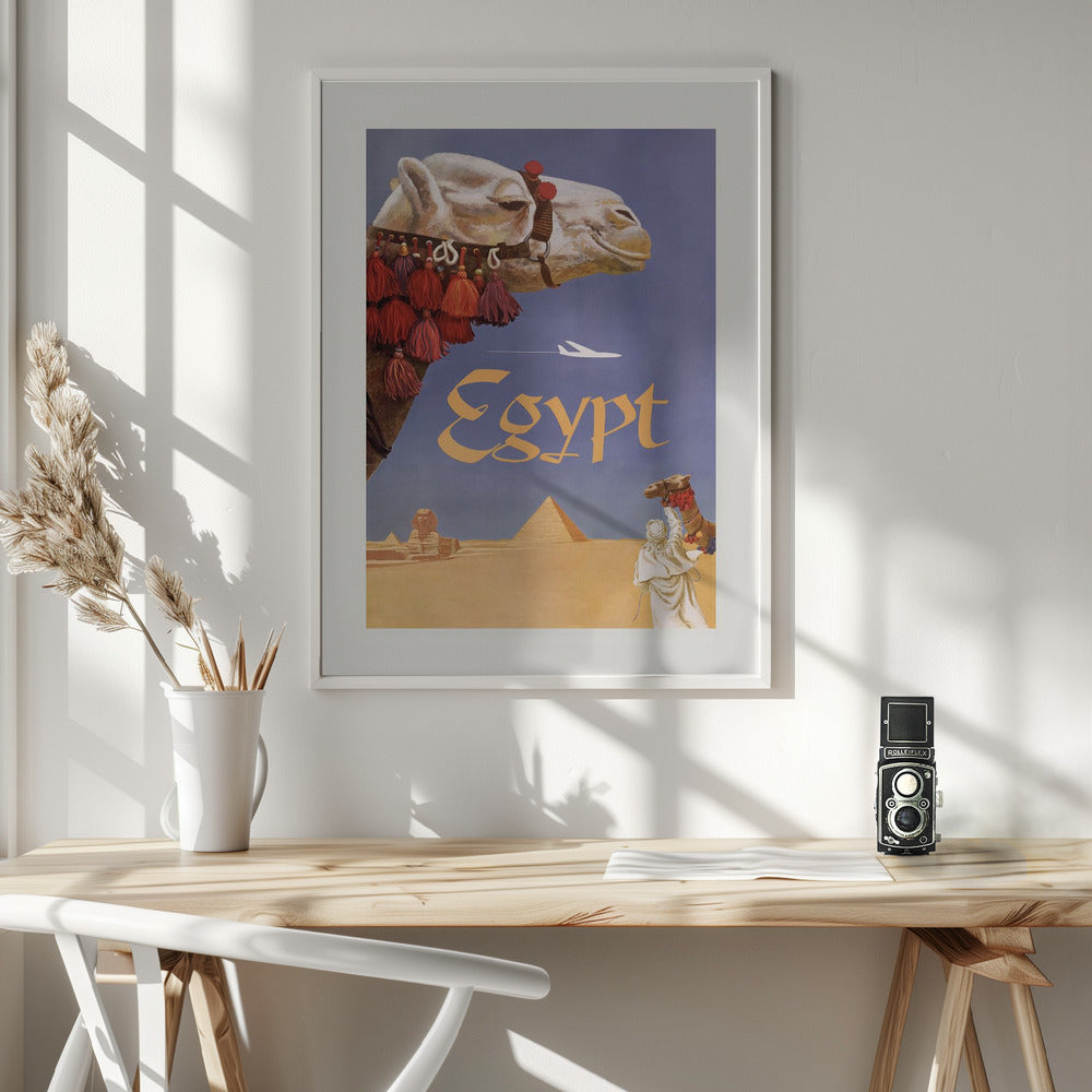 Egypt. Fly Twa (1960) Vintage Poster By David Klein - Poster / Art Print - interiör