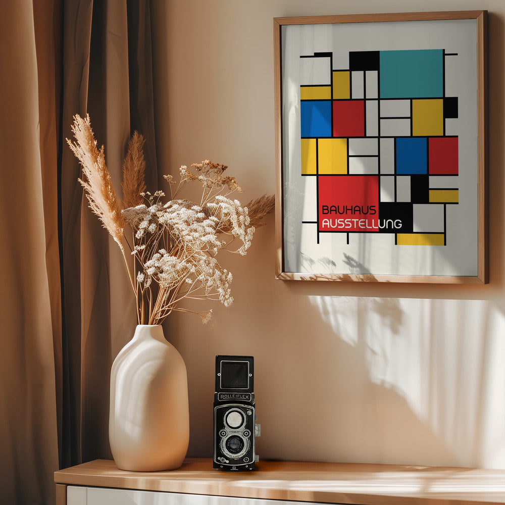 Bauhaus Geometric Design Retro - Poster / Art Print - interiör