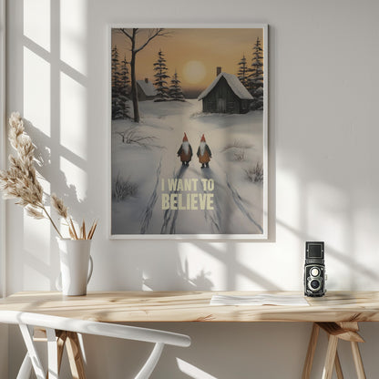 I Want To Believe - Gnomes - Poster / Art Print - interiör