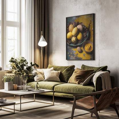 Yellow Eggs - Poster / Art Print - interiör