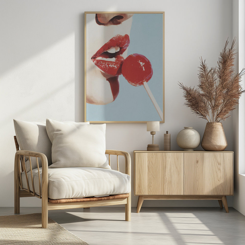 Red Lollipop - Poster / Art Print - interiör