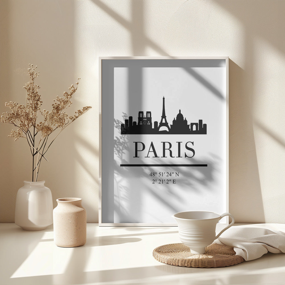 Black Skyline 64 - Poster / Art Print - interiör