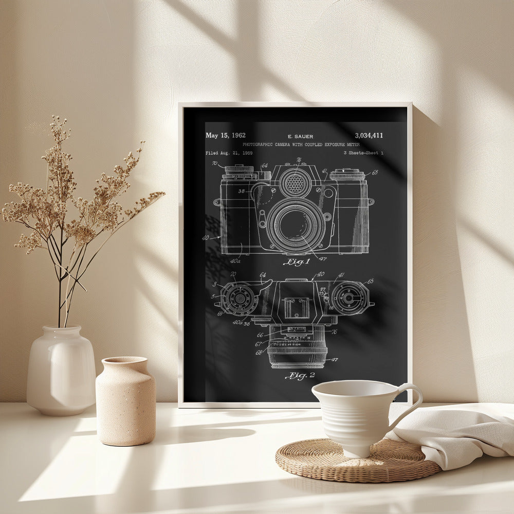 Camera Patent 1962 - Poster / Art Print - interiör
