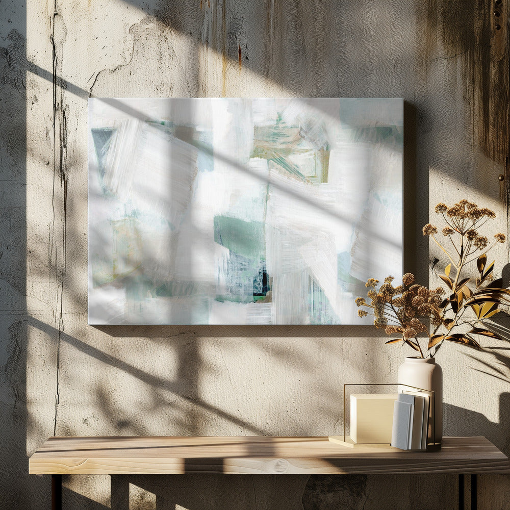 Whispers of White and Blue - Poster / Art Print - interiör