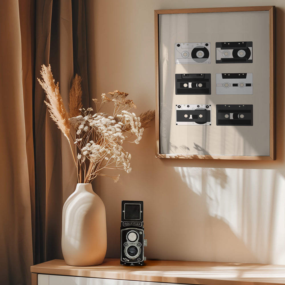 Cassette Pattern #1 - Poster / Art Print - interiör