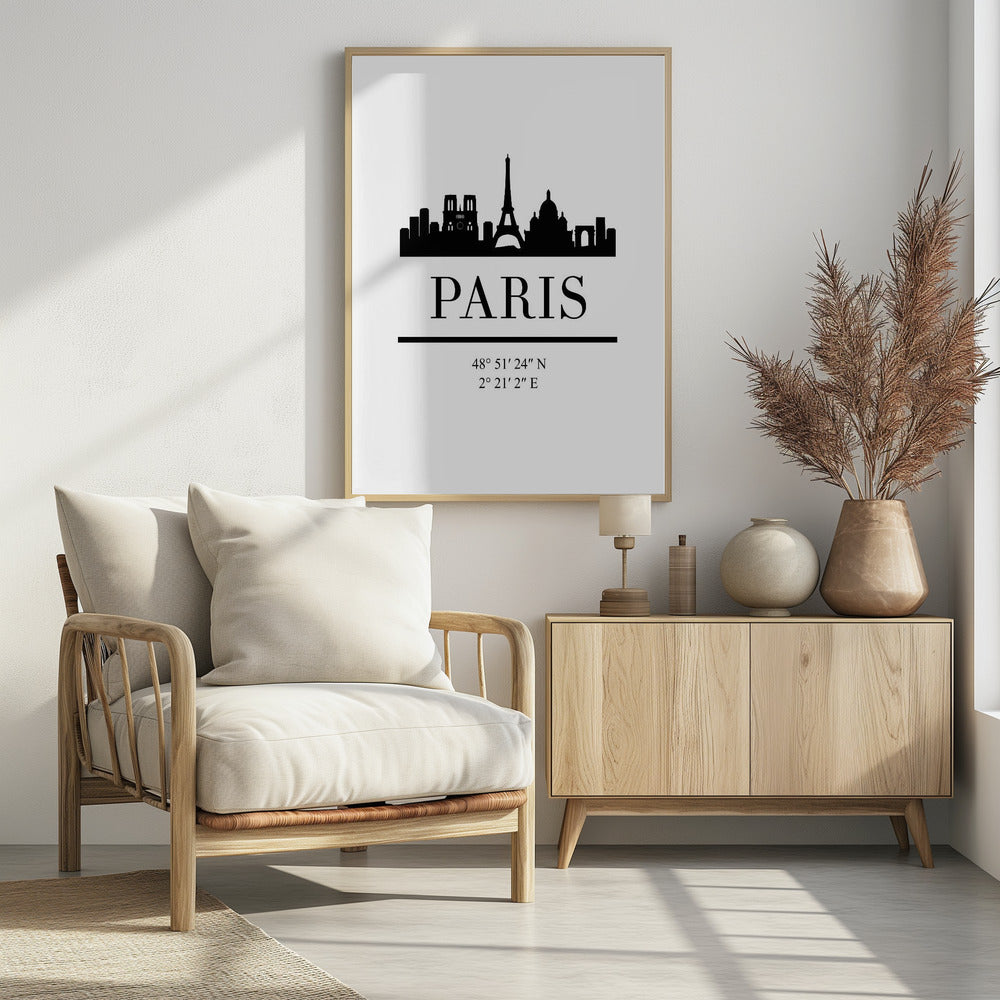 Black Skyline 64 - Poster / Art Print - interiör