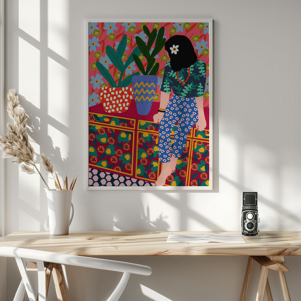 Hawaiian Girl - Poster / Art Print - interiör