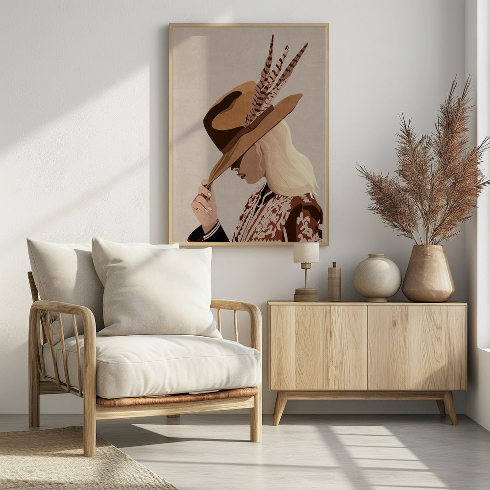 Feathered Elegance - Poster / Art Print - interiör