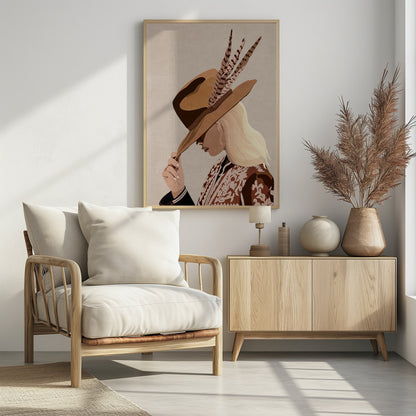 Feathered Elegance - Poster / Art Print - interiör